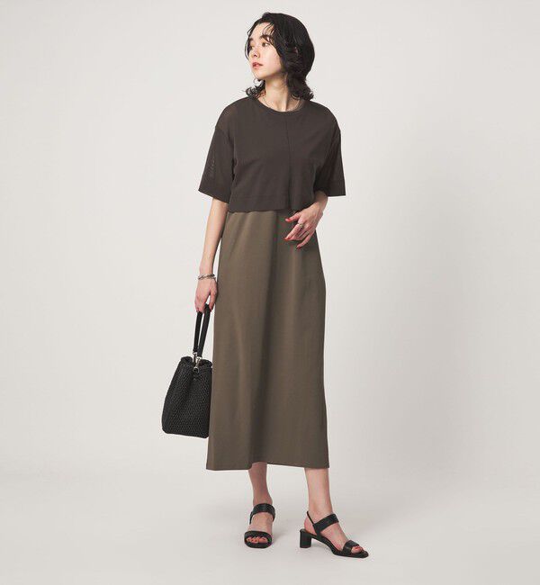 UNITED ARROWS green label relaxing「チュール プルオーバー&times;ノースリーブ ワンピース セット 吸水速乾」|ワンピース|