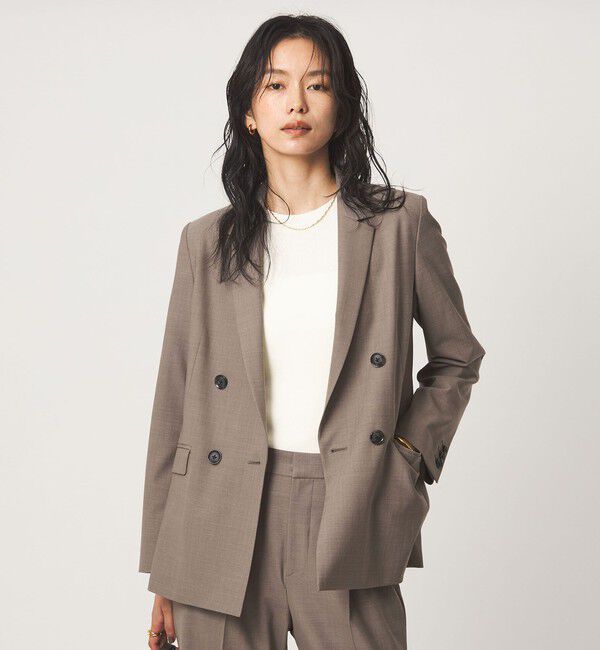 UNITED ARROWS green label relaxing「［size SHORT/TALLあり］カチリラ ダブル ジャケット ウォッシャブル ストレッチ」|テーラードジャケット|
