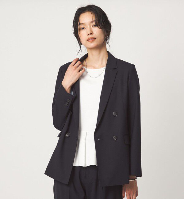 UNITED ARROWS green label relaxing「［size SHORT/TALLあり］カチリラ ダブル ジャケット ウォッシャブル ストレッチ」|テーラードジャケット|