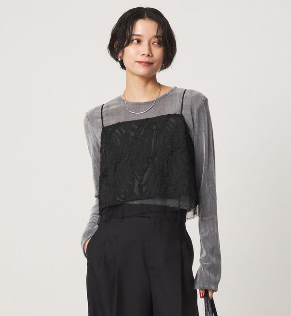 UNITED ARROWS green label relaxing「テープシシュウ ショート キャミソール」|キャミソール|