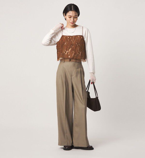 UNITED ARROWS green label relaxing「テープシシュウ ショート キャミソール」|キャミソール|