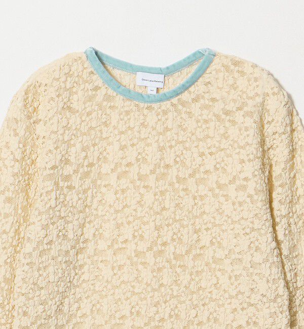 UNITED ARROWS green label relaxing「フラワー ジャガード シアー トップス / キッズ 140cm-160cm」|Tシャツ・カットソー|