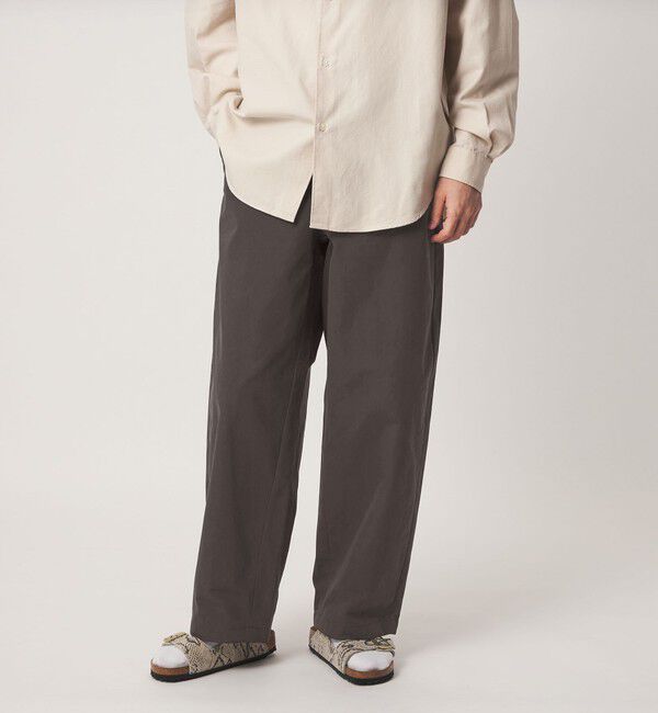UNITED ARROWS green label relaxing「TC ツイル ピーチ バレル ワイド パンツ W4」|その他|DK.BROWN