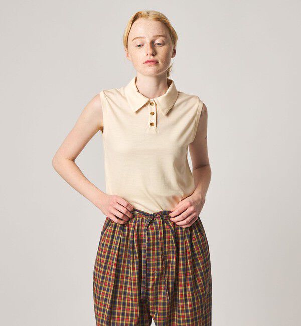 STEVEN ALAN「＜Steven Alan＞ウール ジャージー ノースリーブ プルオーバー」|Tシャツ・カットソー|OFF WHITE