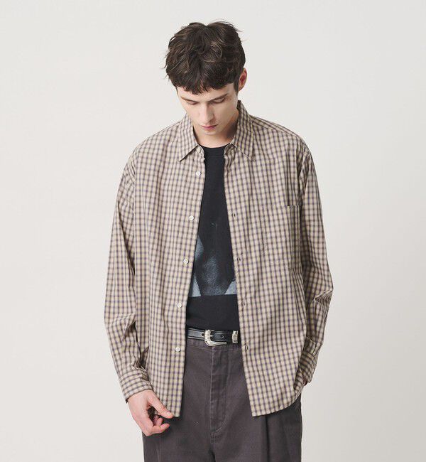 BEAUTY&YOUTH UNITED ARROWS「ピーチスキン チェック レギュラー シャツ FORM型」|シャツ・ブラウス|