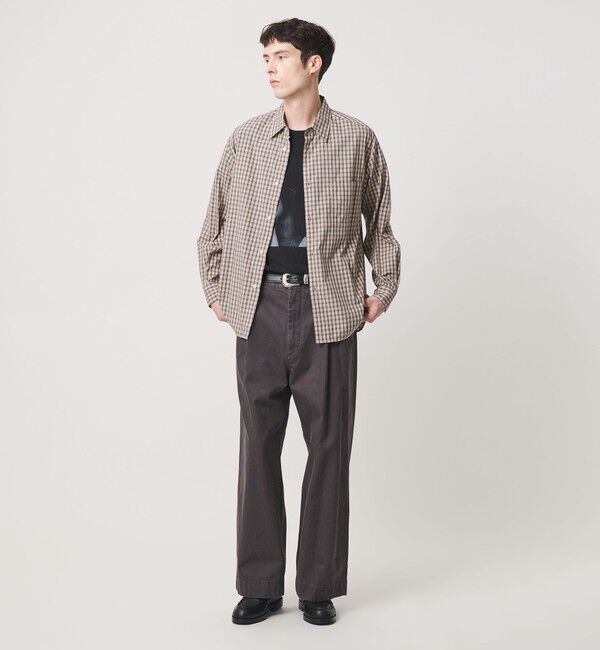 BEAUTY&YOUTH UNITED ARROWS「ピーチスキン チェック レギュラー シャツ FORM型」|シャツ・ブラウス|