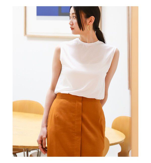 Demi-Luxe BEAMS 「ATON / ORGANIC FRESCA タンクトップ」|Tシャツ・カットソー|WHITE