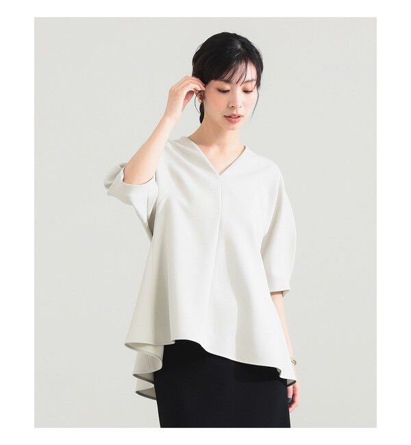 Demi-Luxe BEAMS 「アムンゼン ペプラムブラウス」|シャツ・ブラウス|MIST_GRAY