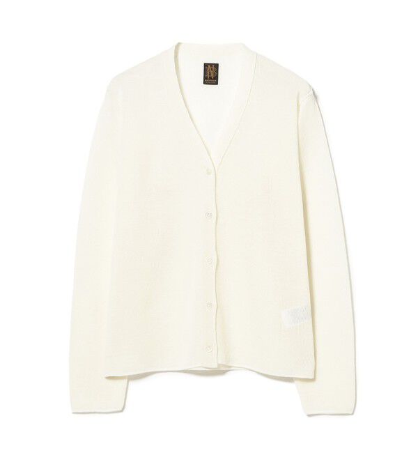 Demi-Luxe BEAMS 「BATONER / シアー Vネック カーディガン」|ニット・セーター|WHITE