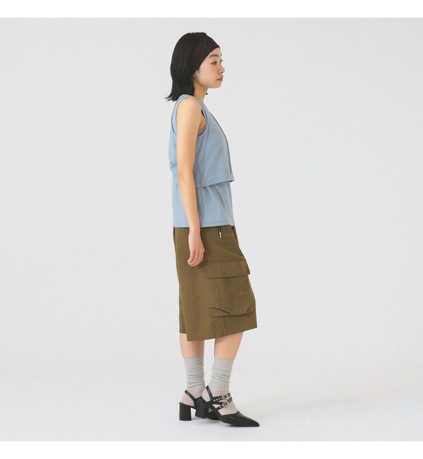 Ray BEAMS 「カットアウト レイヤード ノースリーブ」|Tシャツ・カットソー|