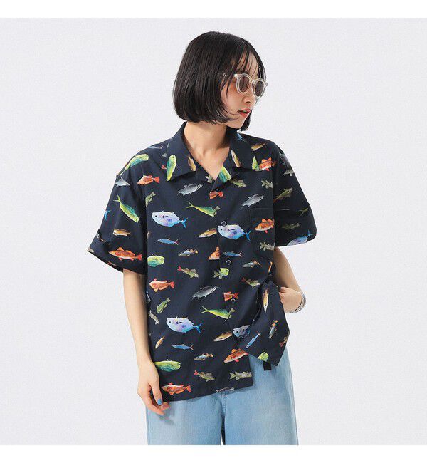 BEAMSBOY「【別注】Columbia / PFG 総柄シャツ」|シャツ・ブラウス|NAVY