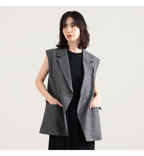 Demi-Luxe BEAMS 「エディター東原妙子 &times; Demi-Luxe BEAMS / ウォッシャブルウール ジレ」|ダウン|