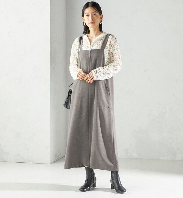 SHIPS for women「〈手洗い可能〉フロント ジップ ジャンパー スカート」|ジャンパースカート|