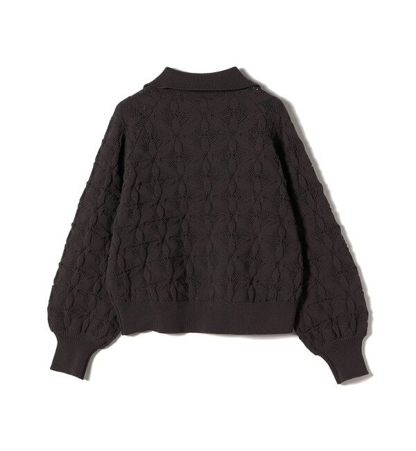SHIPS for women「【WEB限定】〈手洗い可能〉フラワー ジャカード ジップ カーディガン」|カーディガン|