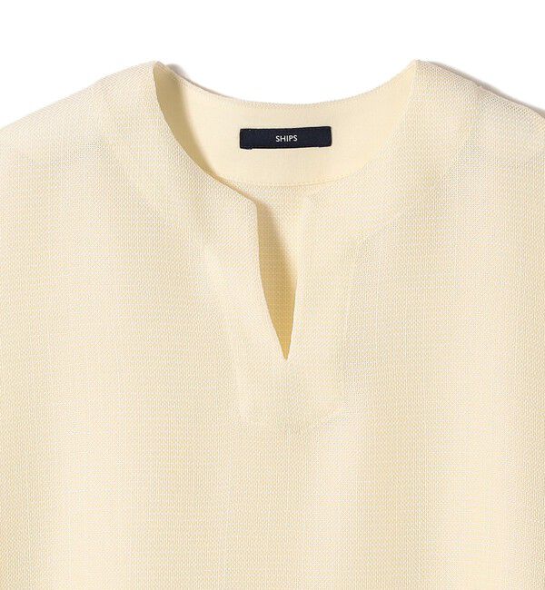 SHIPS for women「〈手洗い可能〉ミニ チェック カラミ スキッパー プルオーバー」|シャツ・ブラウス|