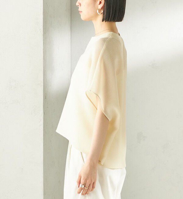 SHIPS for women「〈手洗い可能〉ミニ チェック カラミ スキッパー プルオーバー」|シャツ・ブラウス|