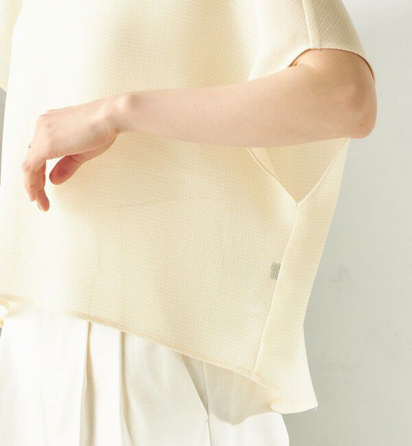 SHIPS for women「〈手洗い可能〉ミニ チェック カラミ スキッパー プルオーバー」|シャツ・ブラウス|