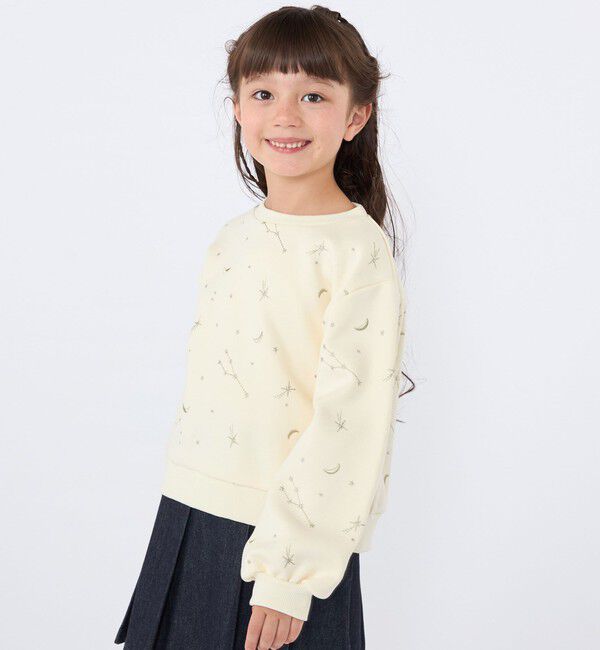 SHIPS KIDS「SHIPS KIDS:100～130cm /星座 モチーフ スウェット」|スウェット・ジャージ|オフホワイト