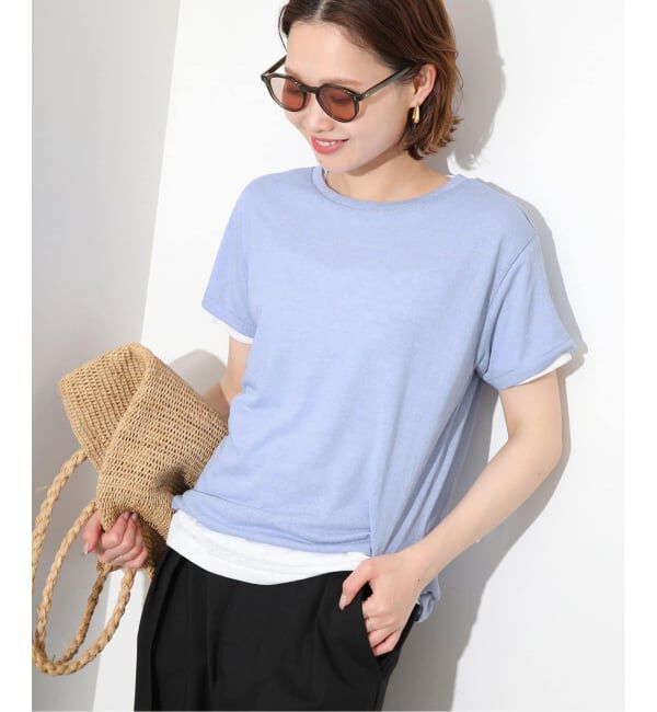 SLOBE IENA「《追加》スラブ5分袖TEE」|Tシャツ・カットソー|