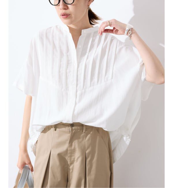 SLOBE IENA「《WEB限定/追加》ピンタックスピンドルブラウス」|シャツ・ブラウス|