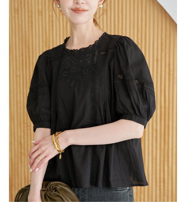 SLOBE IENA「《WEB限定/追加》マニーレースブラウス」|シャツ・ブラウス|