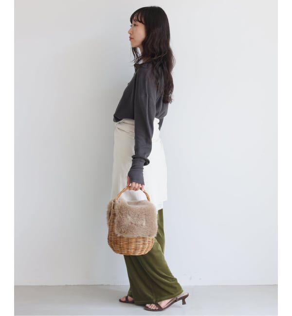 SLOBE IENA「BAGMATI/バグマティ SLOBE別注 ファーカゴバッグ」|かごバッグ|