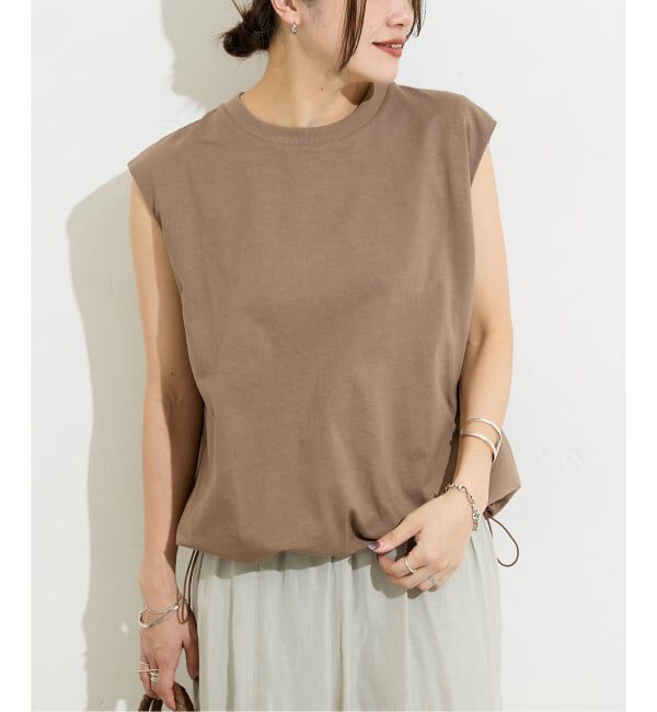 JOURNAL STANDARD「《追加》シャーリングノースリーブＴシャツ」|Tシャツ・カットソー|