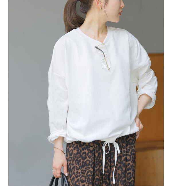 JOURNAL STANDARD relume「《追加予約3》ギャザーヘムロングスリーブ」|Tシャツ・カットソー|ホワイト