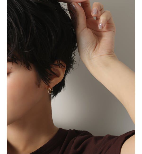 Lilas by Spick&Span「ダブルラインピアス K10（両耳）」|ピアス|