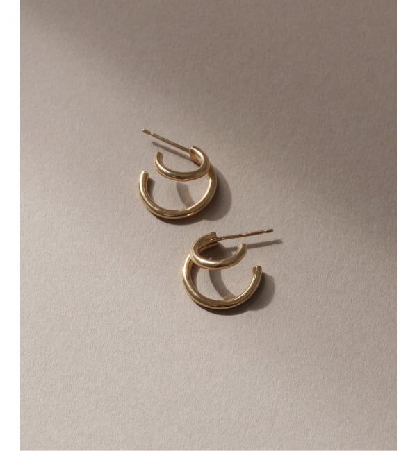 Lilas by Spick&Span「ダブルラインピアス K10（両耳）」|ピアス|
