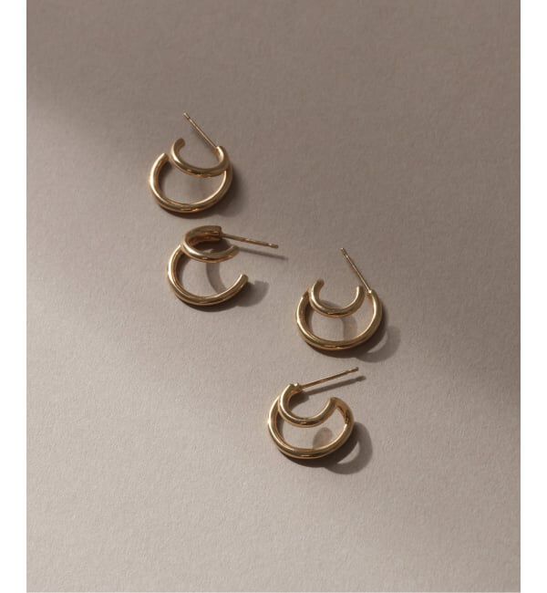 Lilas by Spick&Span「ダブルラインピアス K10（両耳）」|ピアス|