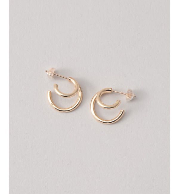 Lilas by Spick&Span「ダブルラインピアス K10（両耳）」|ピアス|