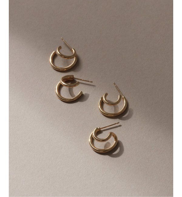 Lilas by Spick&Span「ダブルループピアス K10（両耳）」|ピアス|