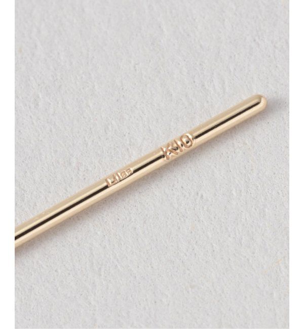 Lilas by Spick&Span「ティアドロップテクスチャーモチーフピアス K10（両耳）」|ピアス|