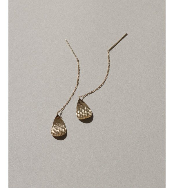 Lilas by Spick&Span「ティアドロップテクスチャーモチーフピアス K10（両耳）」|ピアス|