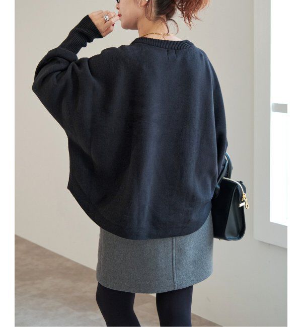 Spick and Span「《追加》バルキーヤーン ドルマンロングリブニット」|ニット・セーター|