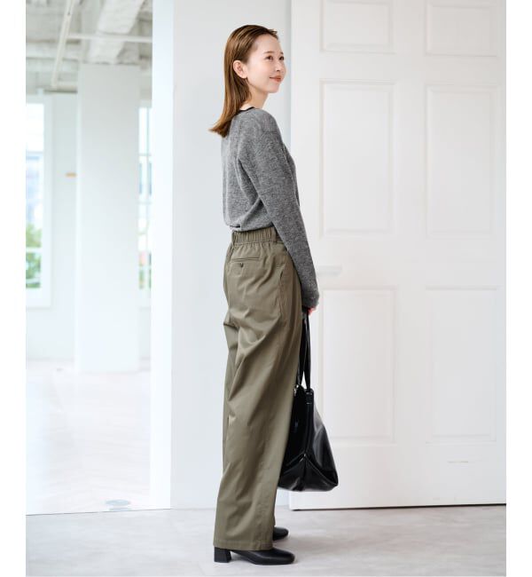 U by SPICK&SPAN「《予約》レースドッキングニット」|ニット・セーター|