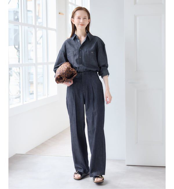 U by SPICK&SPAN「セルローススラックスデニム」|デニム|