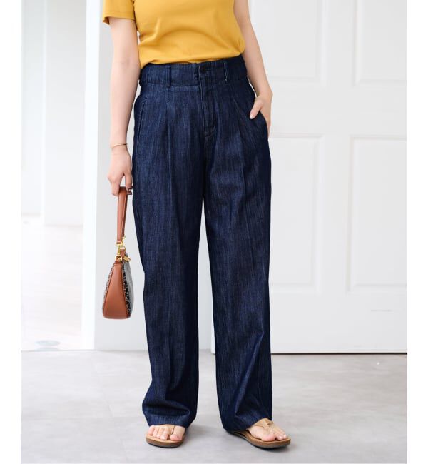 U by SPICK&SPAN「セルローススラックスデニム」|デニム|