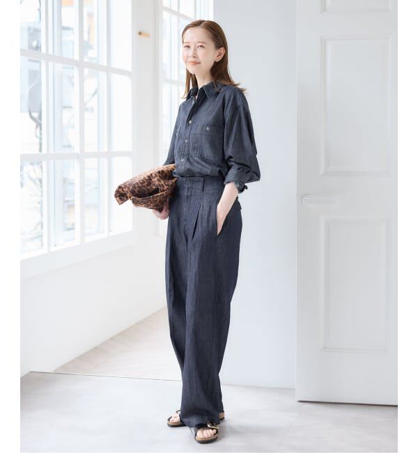 U by SPICK&SPAN「セルローススラックスデニム」|デニム|