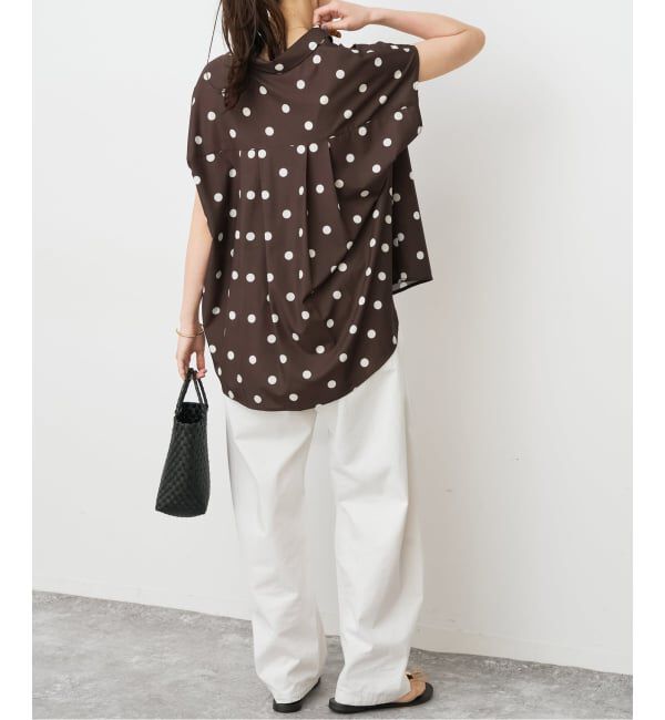 Spick and Span「《WEB限定 / 追加》ドットフレンチスリーブシャツ」|シャツ・ブラウス|