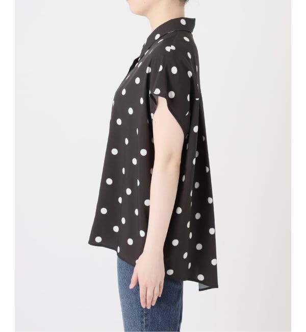 Spick and Span「《WEB限定 / 追加》ドットフレンチスリーブシャツ」|シャツ・ブラウス|