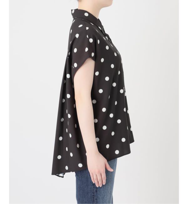 Spick and Span「《WEB限定 / 追加》ドットフレンチスリーブシャツ」|シャツ・ブラウス|