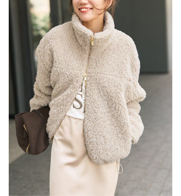 Spick and Span「《予約》スタンドZIPボアブルゾン」|その他|