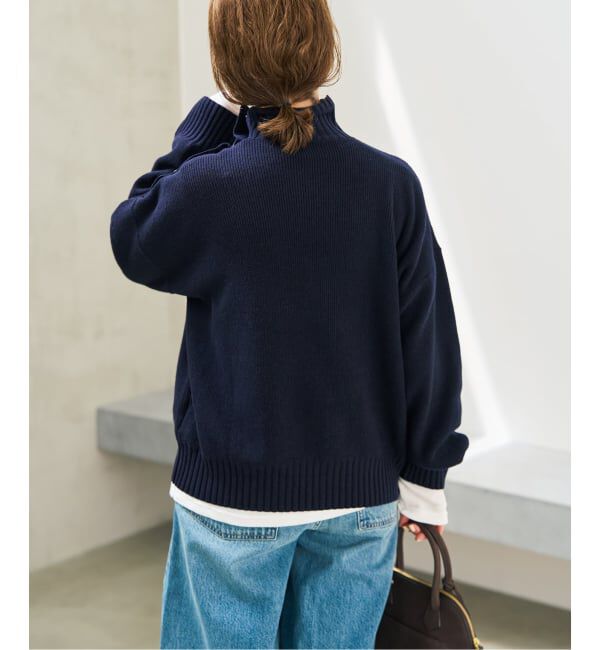 Spick and Span「《予約》ゴールドボタンハイネックニットプルオーバー」|ニット・セーター|