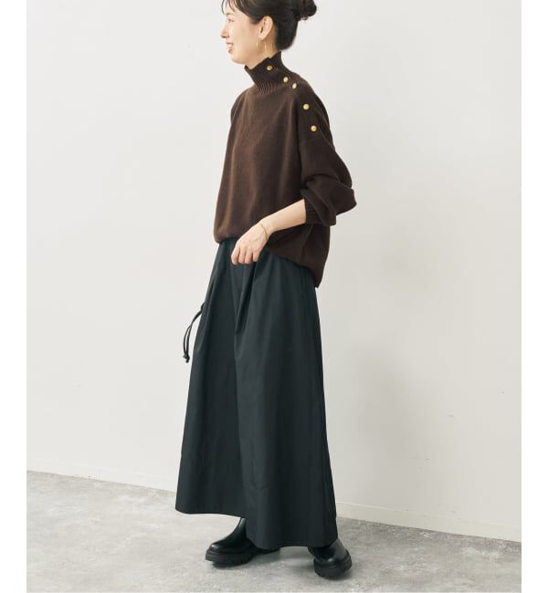 Spick and Span「《予約》ゴールドボタンハイネックニットプルオーバー」|ニット・セーター|