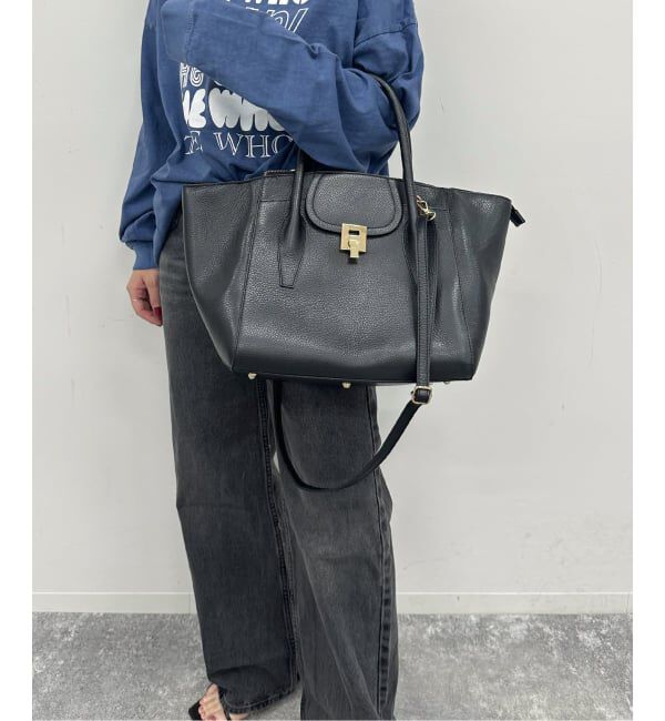 U by SPICK&SPAN「《 WEB限定追加  / 予約 》MARLON /マルロン 2WAY TOTE BAG 11」|トートバッグ|ブラック