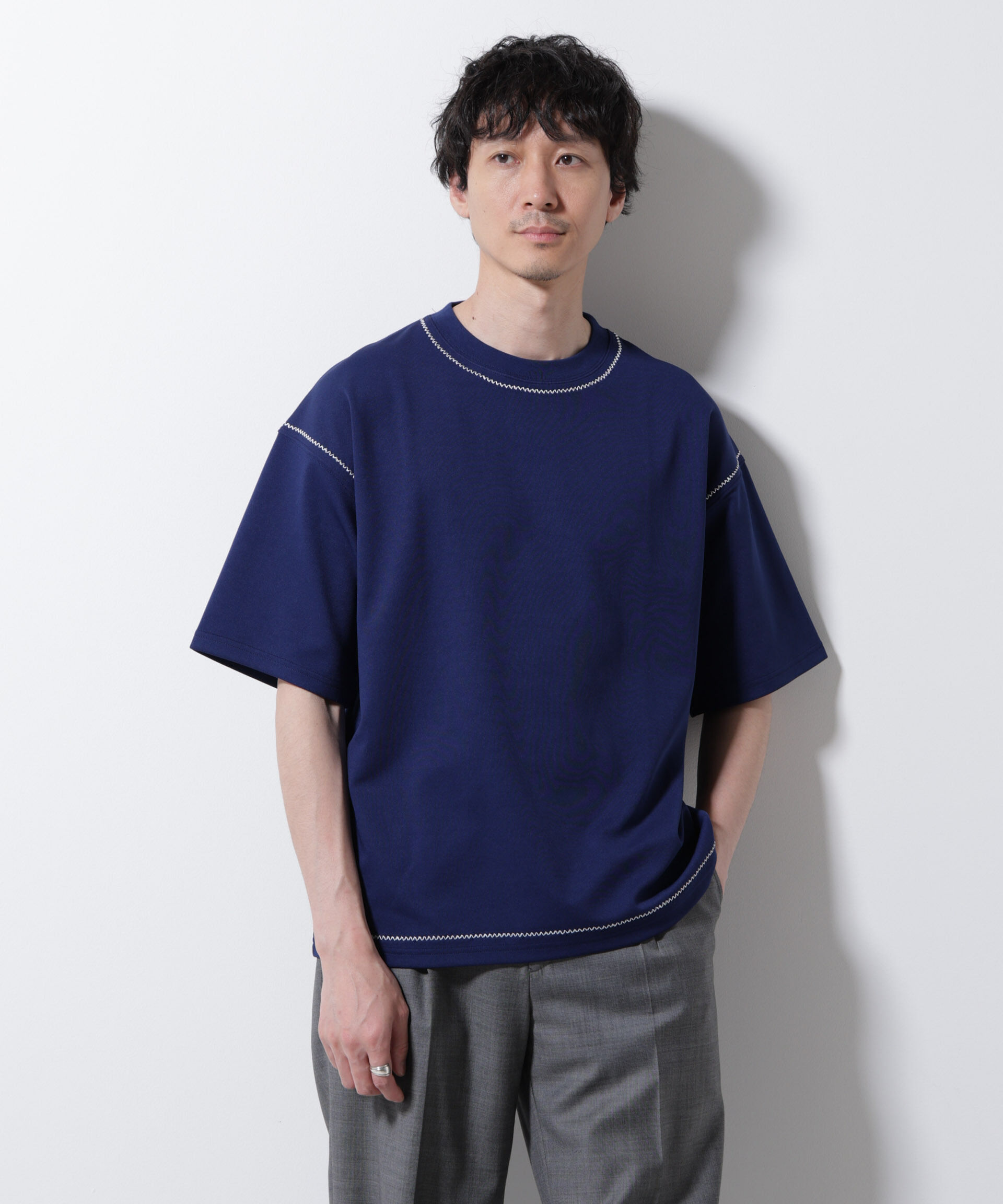 NANO universe「テクニックステッチTシャツ 半袖」|Tシャツ・カットソー|