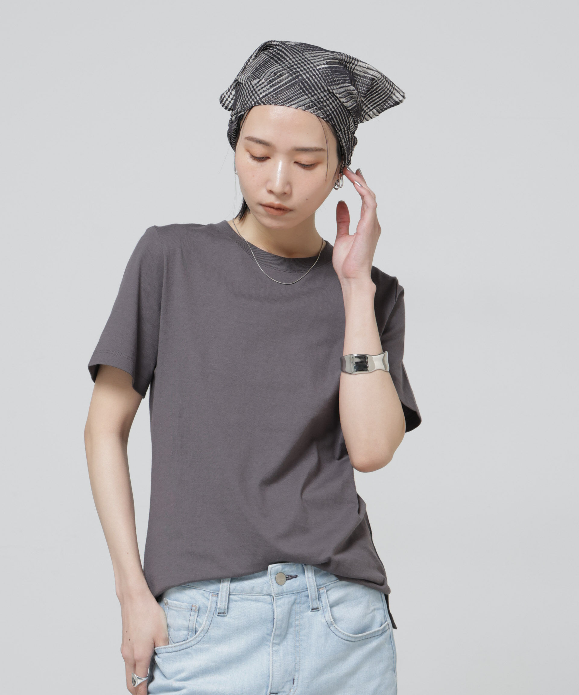 NANO universe「〈追加〉Anti Soaked(R) 汗染み防止クルーネックTシャツ」|Tシャツ・カットソー|