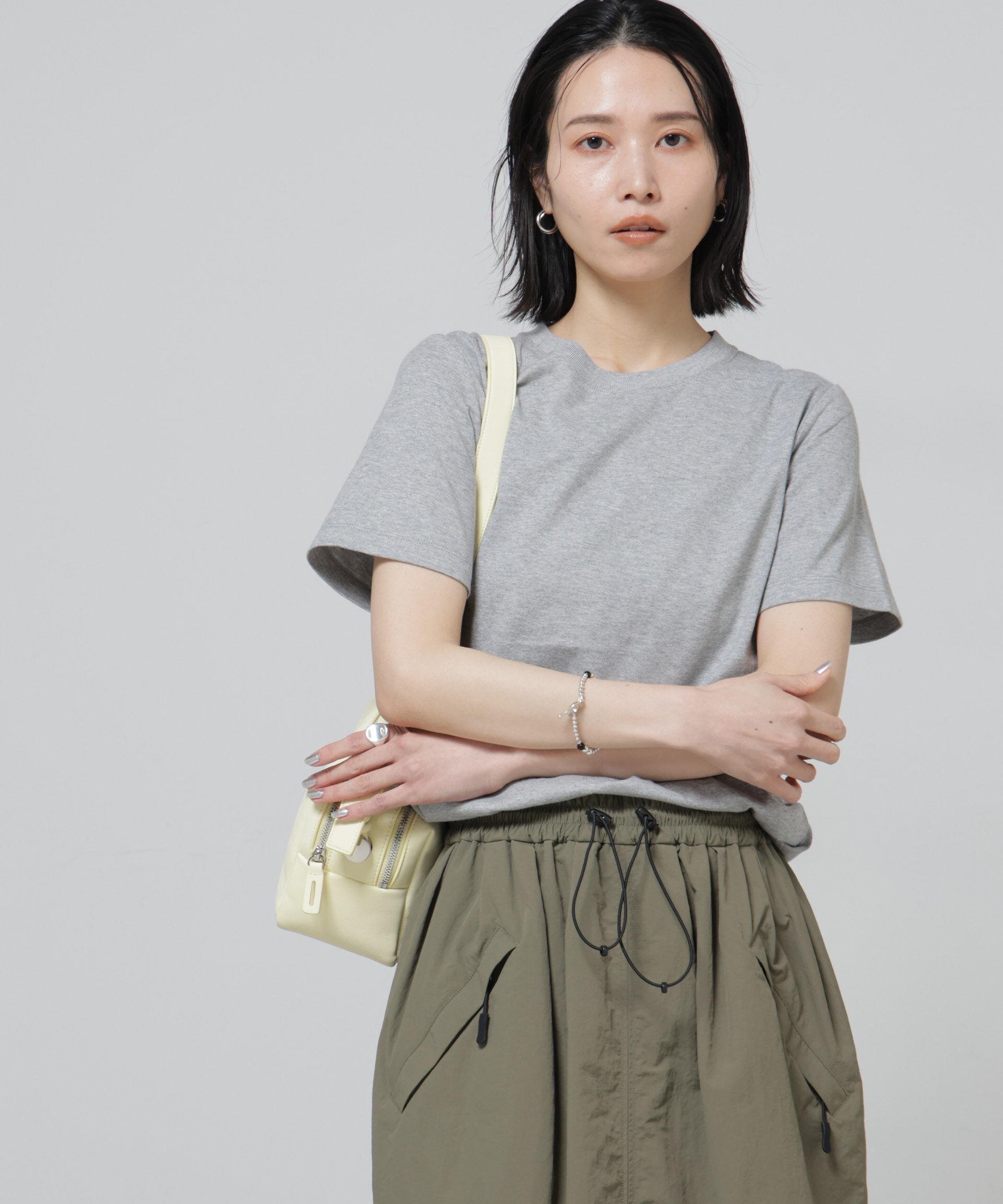 NANO universe「〈追加〉Anti Soaked(R) 汗染み防止クルーネックTシャツ」|Tシャツ・カットソー|トップグレー4